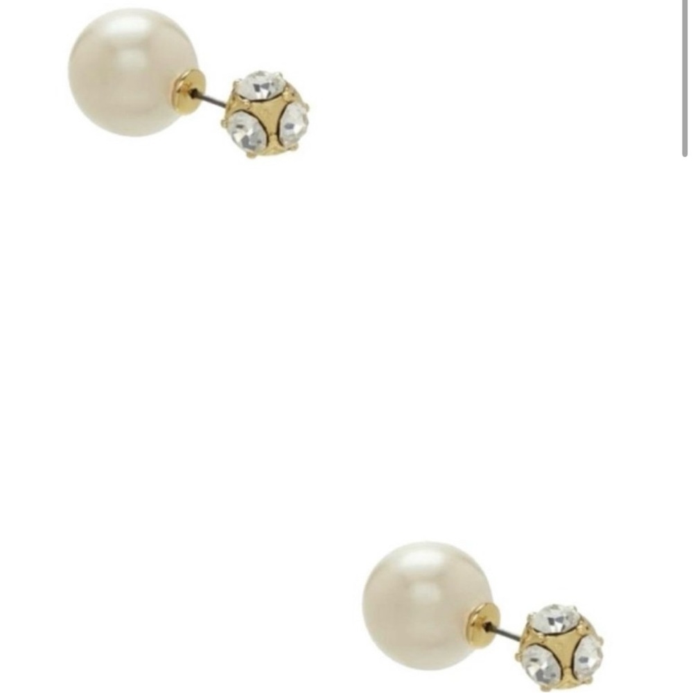 Kate Spade Reversible Crystal and Faux Pearl Earrings